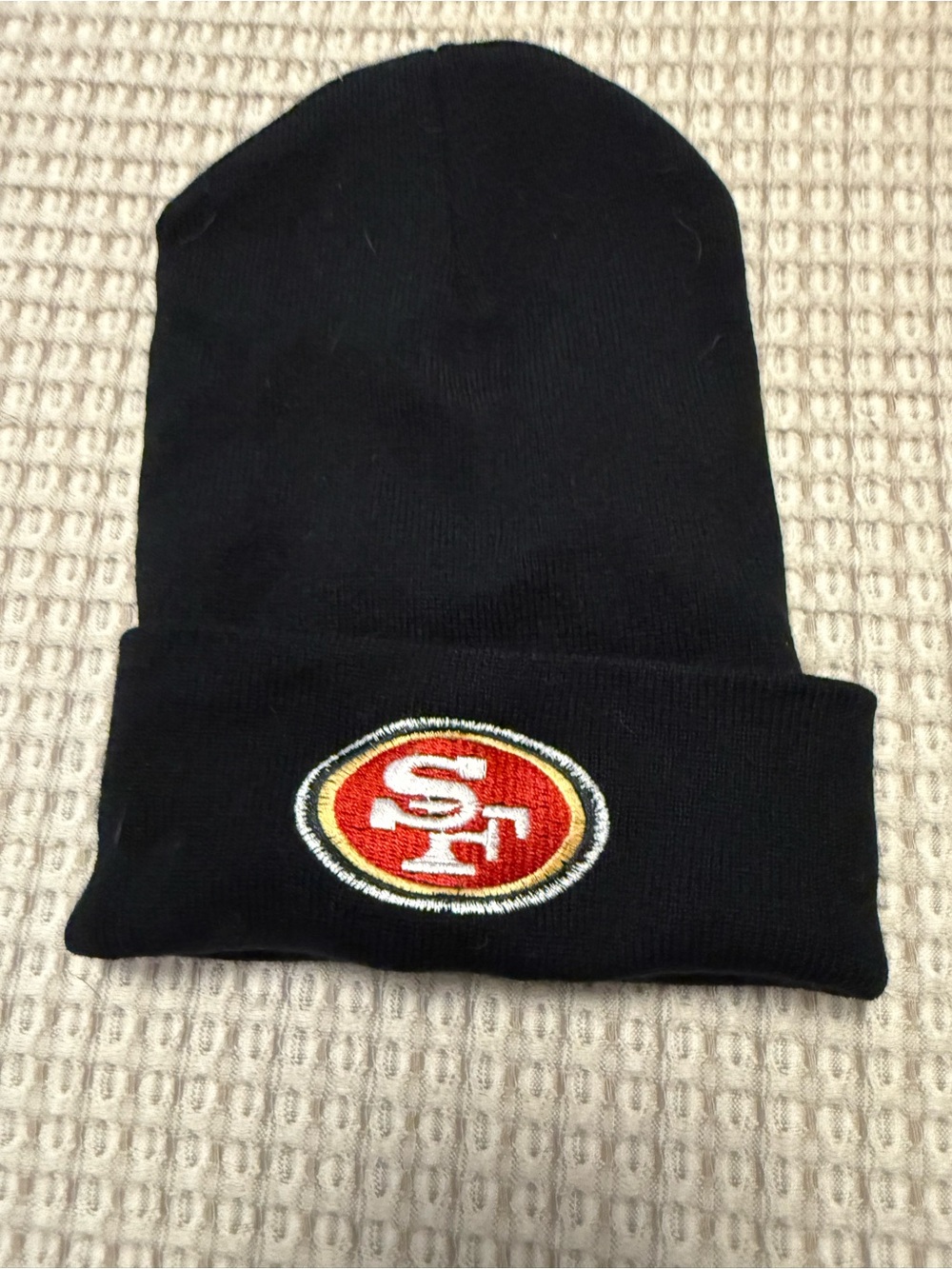 Kids 49er Black Beanie Hat